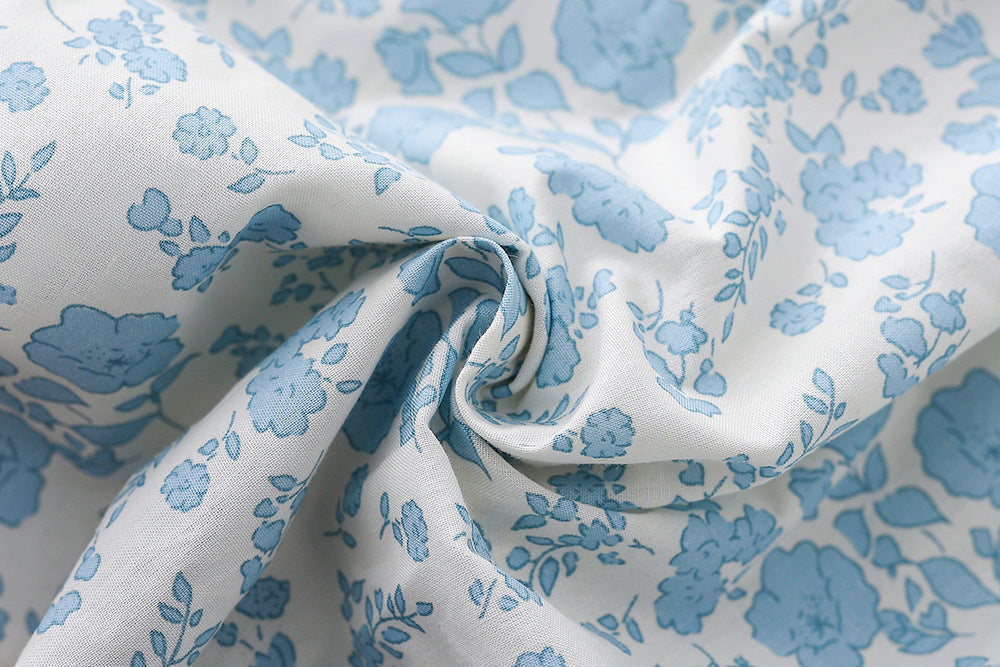 Body/ Vestido Infantil Azul Flores