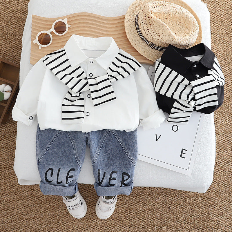 Conjunto Infantil Masculino Lístras e Jeans