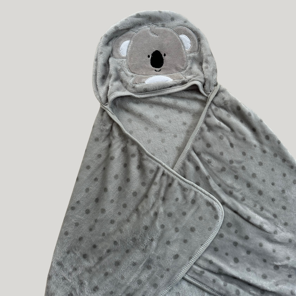 Cobertor Bebê Com Capuz Coala