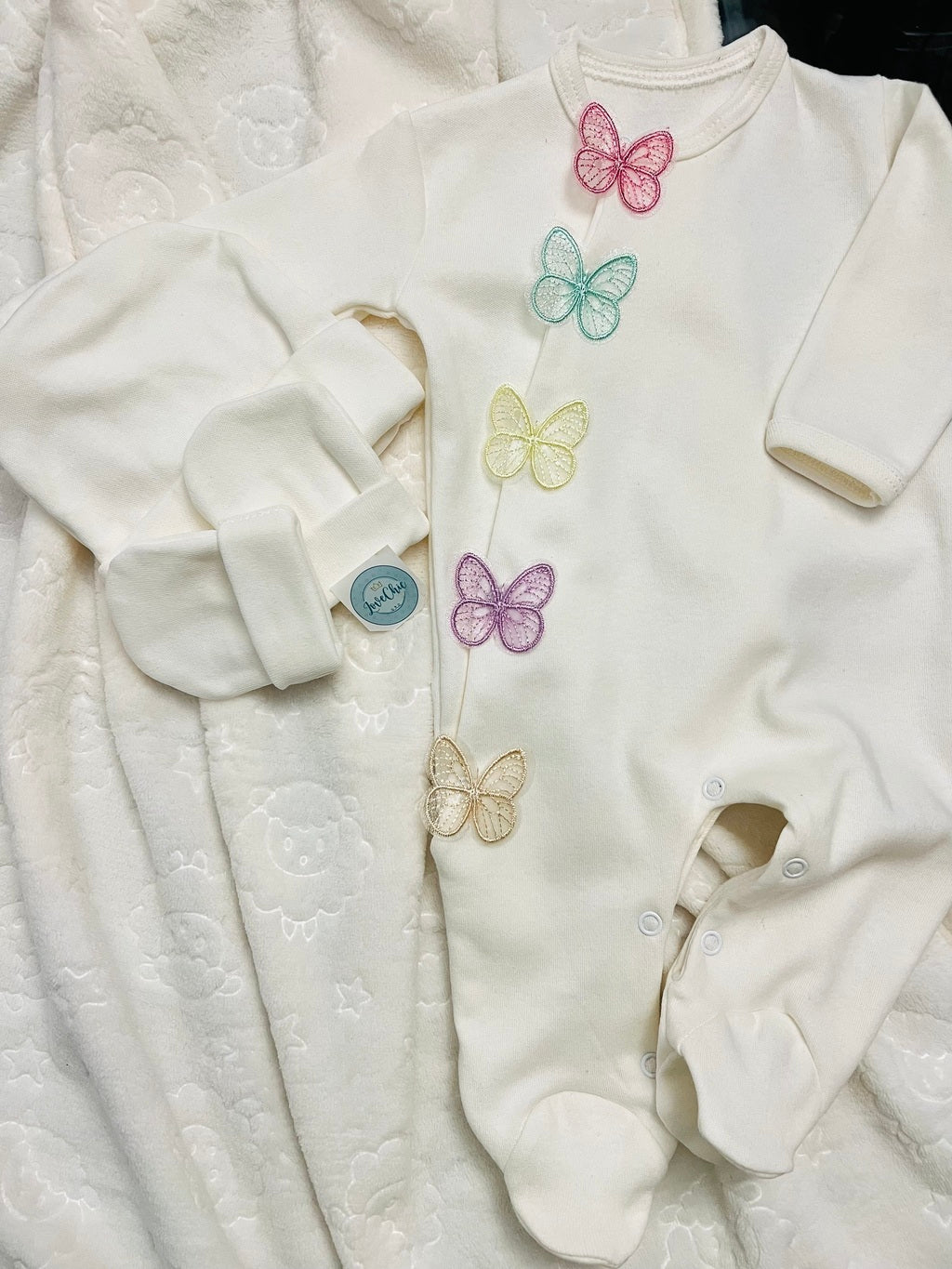 Saída maternidade borboleta