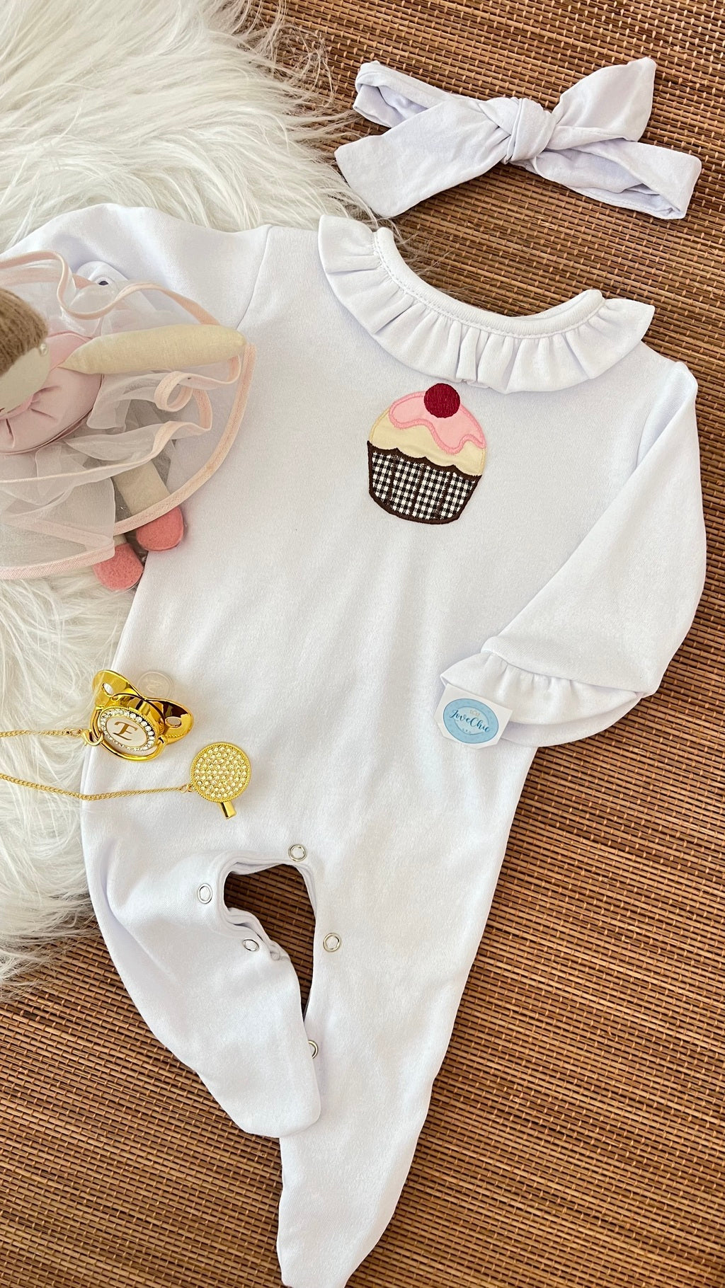 Macacão cap cup em fio egípcio