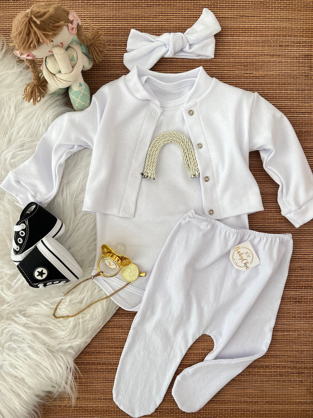 Kit estiloso em fio egípcio