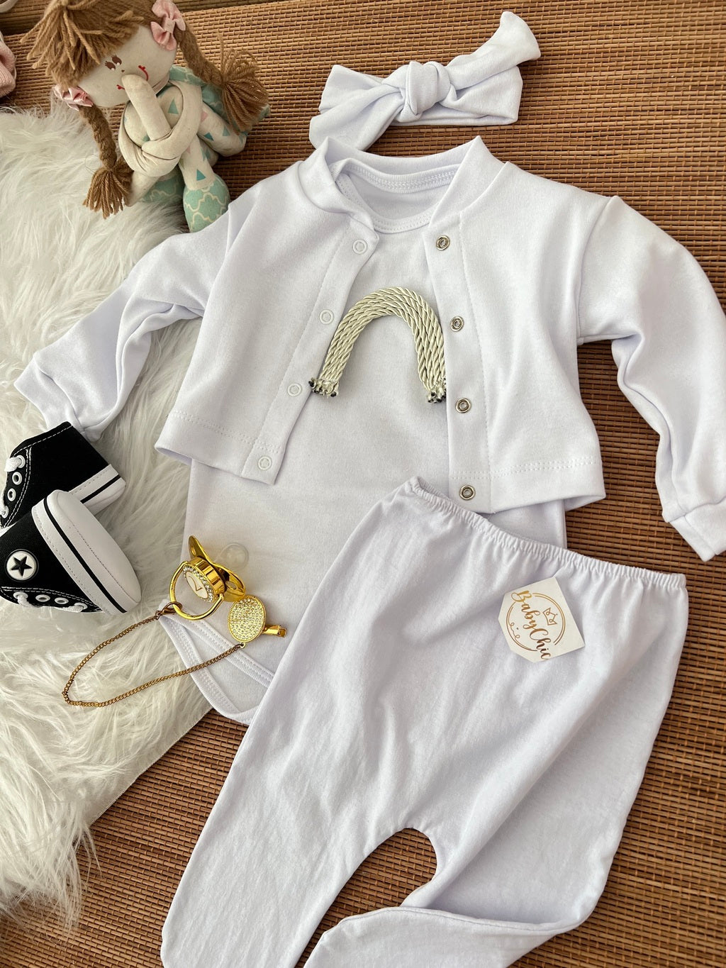 Kit estiloso em fio egípcio