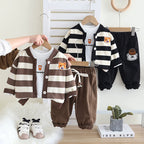 Conjunto Infantil Masculino de Inverno 3 Peças Ursinho