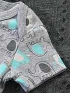 KIT COM 5 Macacão RN Masculino Elefante Fofinho