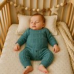 Macacão Bebê Tricot Versalhes Verde Menta