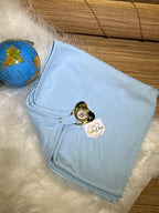 Manta em fio egípcio com prendedor de chupeta