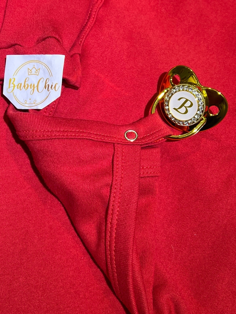 Manta em fio egípcio com prendedor de chupeta