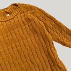 Macacão Tricot Saída Maternidade Trançado Mostarda