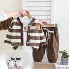 Conjunto Infantil Masculino de Inverno 3 Peças Ursinho