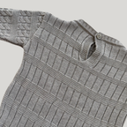 Macacão Tricot Saída Maternidade Trançado Mescla