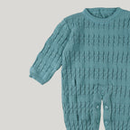 Macacão Bebê Tricot Versalhes Verde Menta