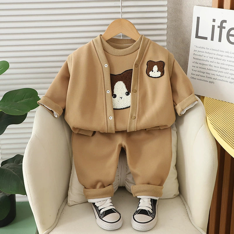 Conjunto Infantil Masculino Inverno 3 Peças Urso