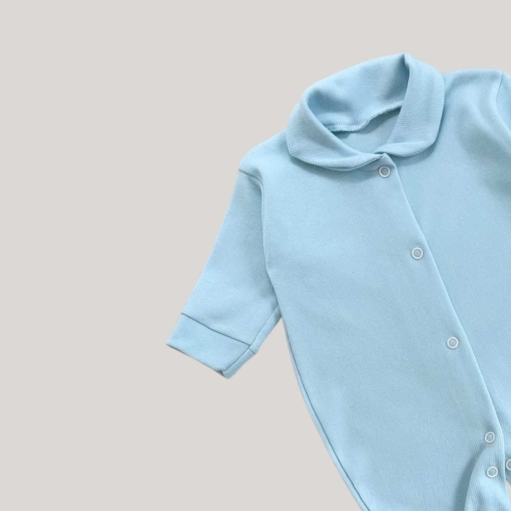 Macacão Bebê Ribana Blue Vira Pezinho