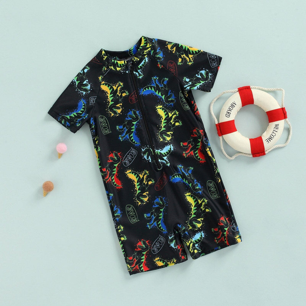 Macaquinho Praia Infantil Masculino Dino