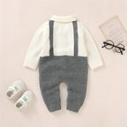 Macacão Infantil Tricot Gravata Borboleta