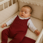 Kit Saída Maternidade 3 Peças Tricot Menina Flowers Bordo