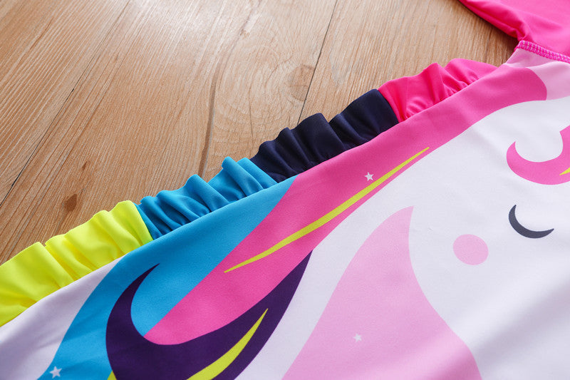 Macaquinho Infantil De Piscina Unicôrnio + Chapéu