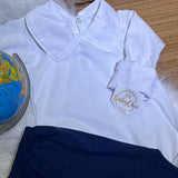 Body s bordado c calça marinho