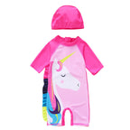 Macaquinho Infantil De Piscina Unicôrnio + Chapéu