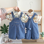 Jardineira Infantil Jeans com Camisa