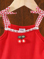 Conjunto Infantil Cerejinhas e Jeans