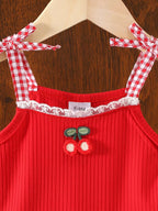 Conjunto Infantil Cerejinhas e Jeans