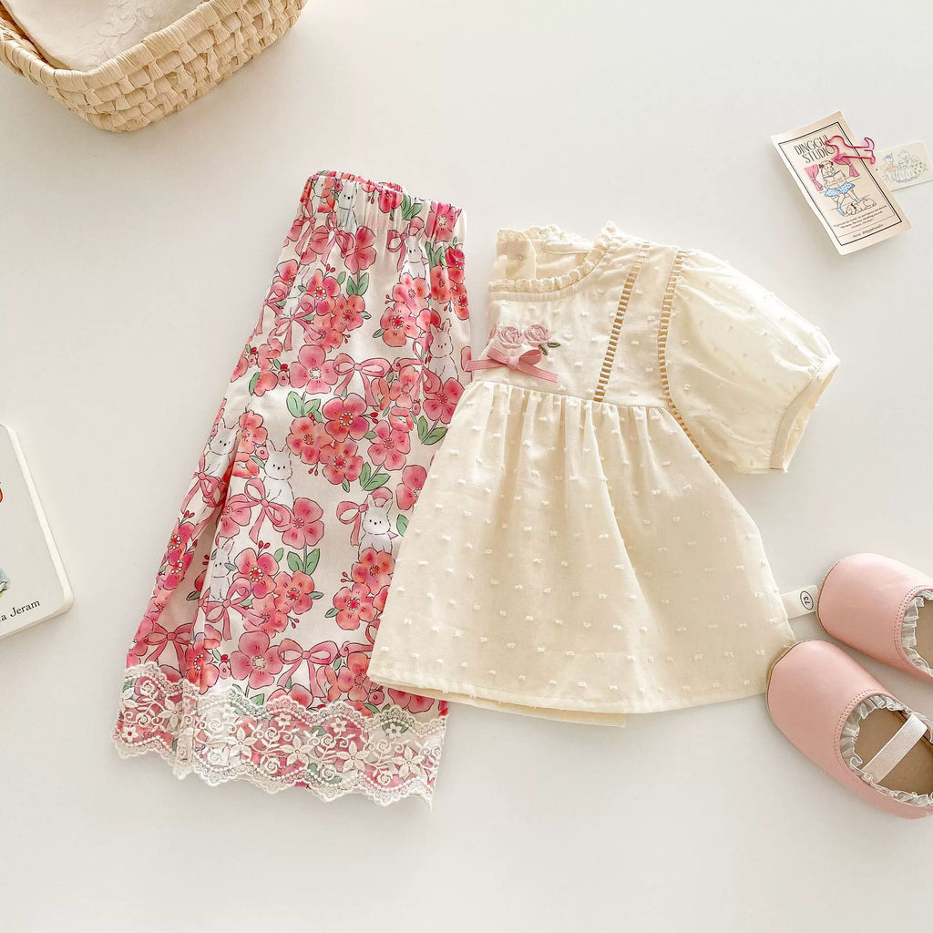 Conjunto Infantil Feminino Delicado Florzinhas