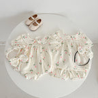 Body/ Conjunto Infantil Feminino Tulipas