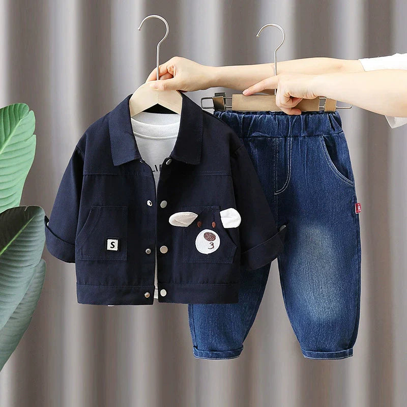 Conjunto Infantil Masculino Jeans Cachorrinho