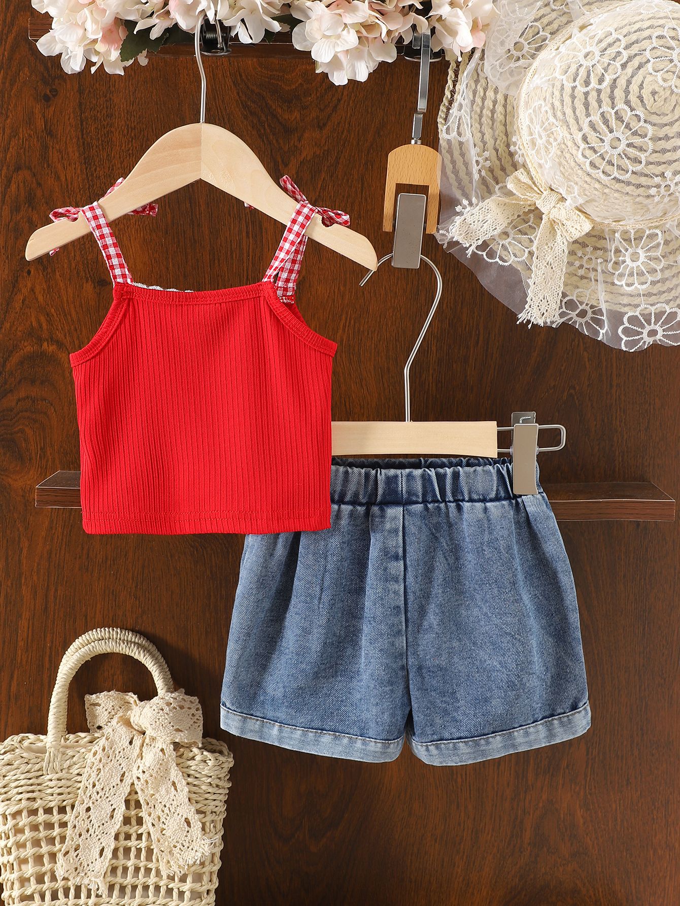Conjunto Infantil Cerejinhas e Jeans