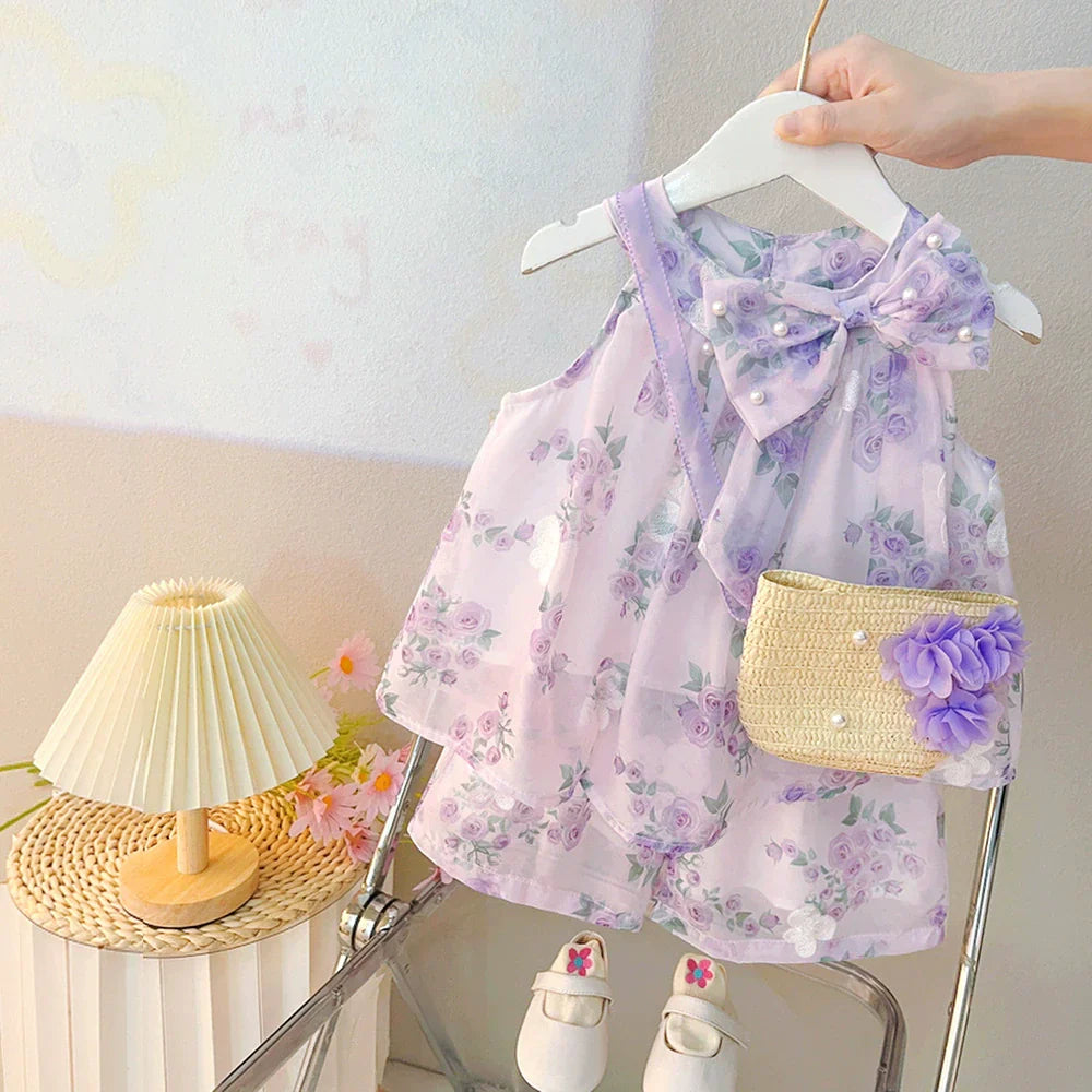 Conjunto Infantil Verão Florzinhas