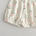 Body/ Conjunto Infantil Feminino Tulipas