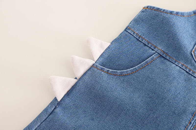 Jardineira Infantil Jeans com Camisa