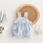 Macaquinho Infantil Feminino Xadrez Florzinhas