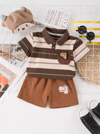 Conjunto Infantil Masculino Lístras Dinossauro