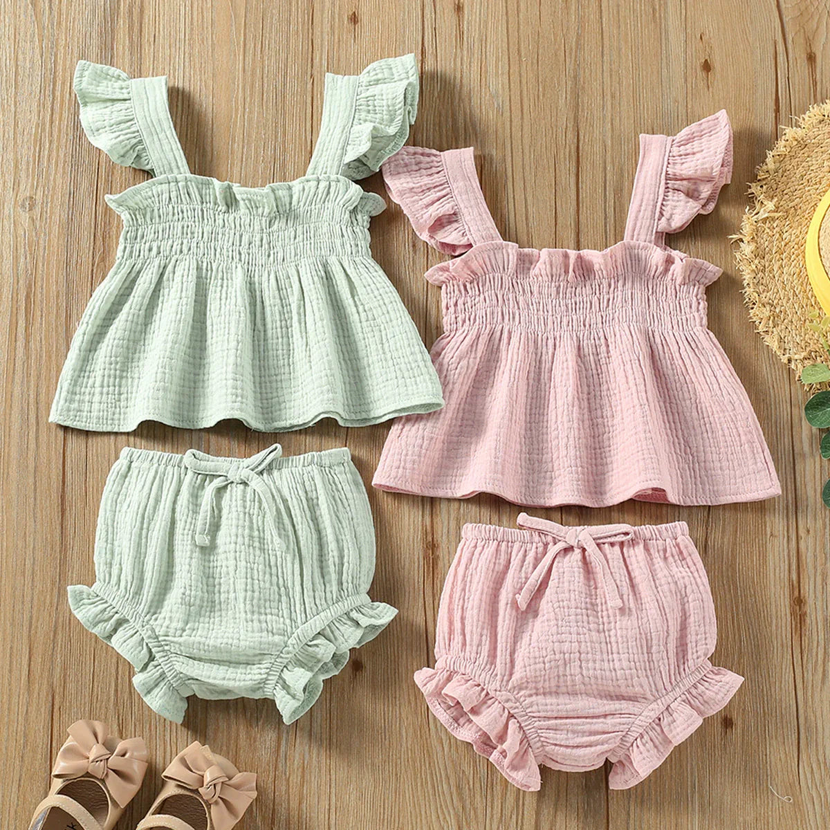 Conjunto Infantil Feminino Verão Babadinhos
