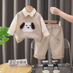 Conjunto Infantil Masculino 3 Peças Cachorrinho