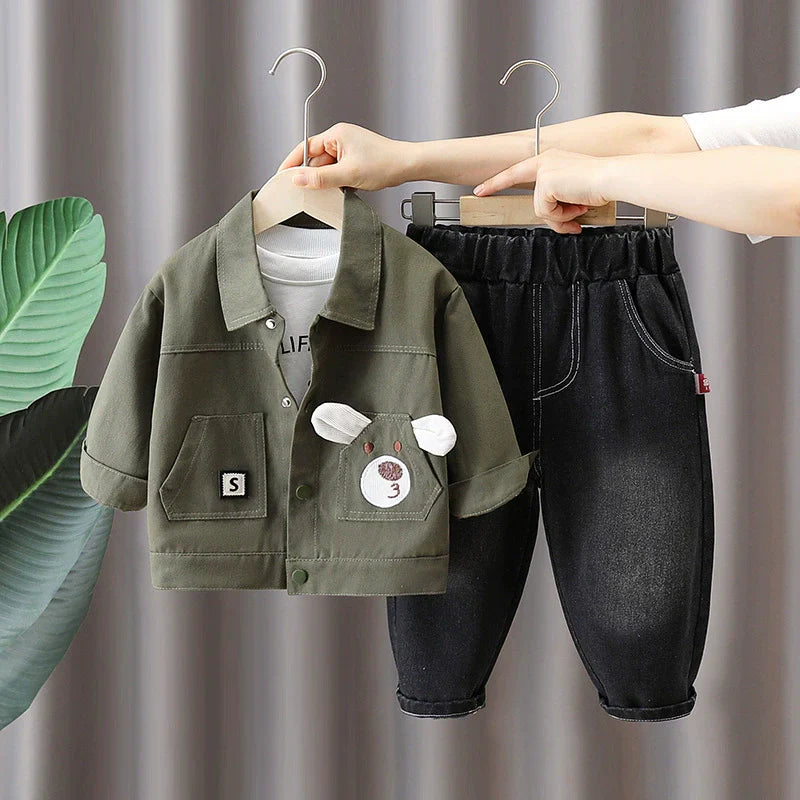 Conjunto Infantil Masculino Jeans Cachorrinho