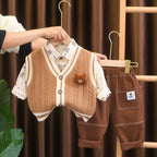 Conjunto Infantil Masculino 3 Peças Ursinho