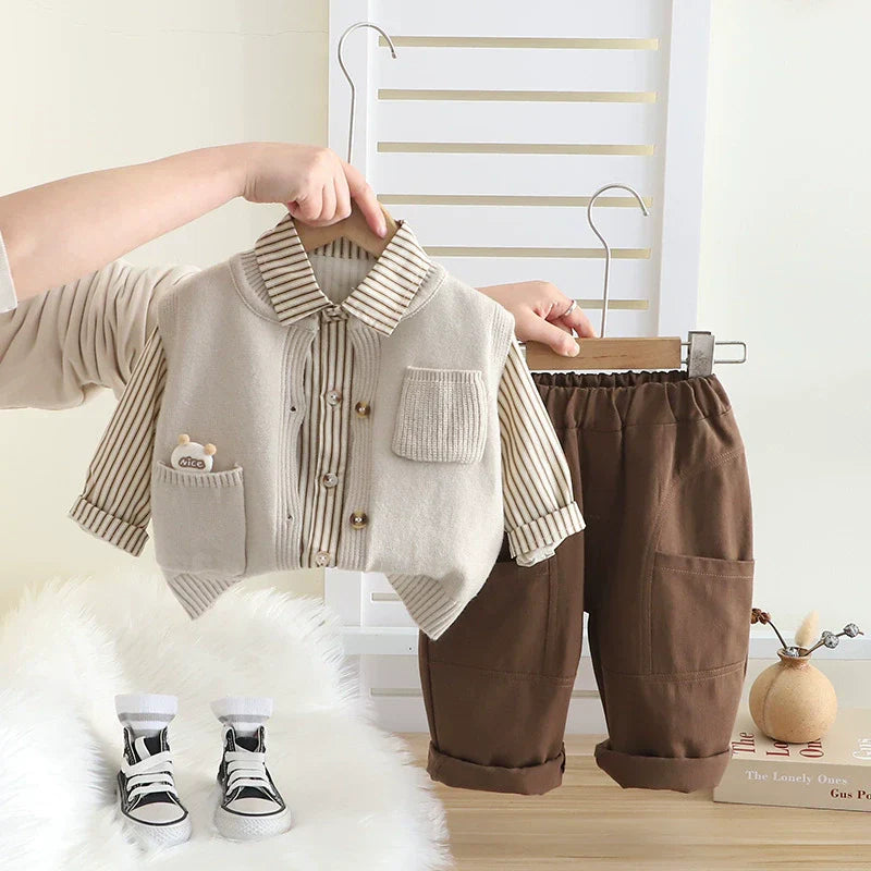 Conjunto Infantil Masculino Lístras Ursinho