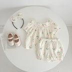 Body/ Conjunto Infantil Feminino Tulipas