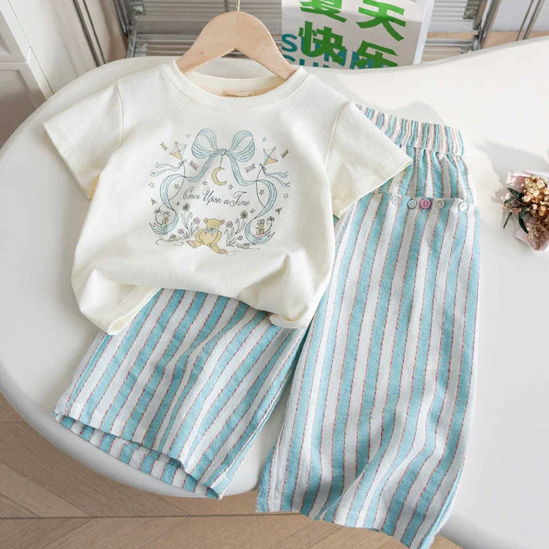 Conjunto Infantil Feminino Laço Lístras