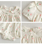 Body/ Conjunto Infantil Feminino Tulipas