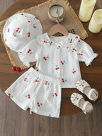 Conjunto Infantil Feminino Cerejinhas