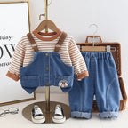 Conjunto Infantil 3 Peças Jeans Lístras