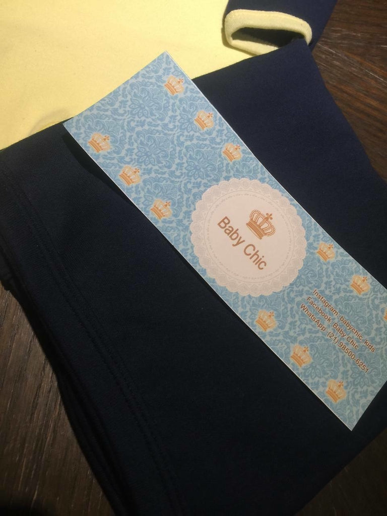 Manta em fio egípcio com prendedor de chupeta