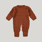 Macacão Bebê Tricot Versalhes Ocre