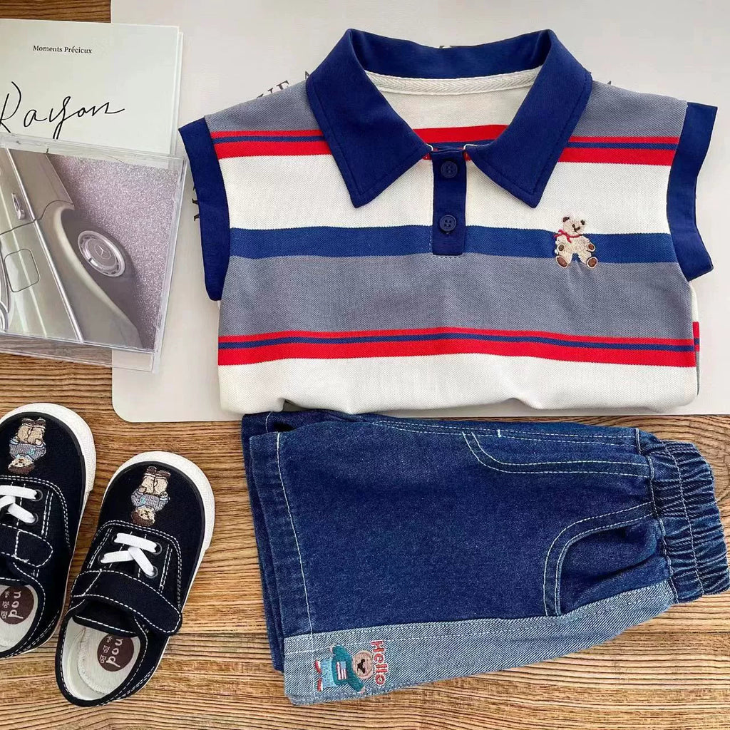 Conjunto Infantil Masculino Lístras  Ursinho
