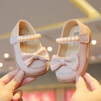 Sapato Infantil Feminino Pedras Pérola Laçinho